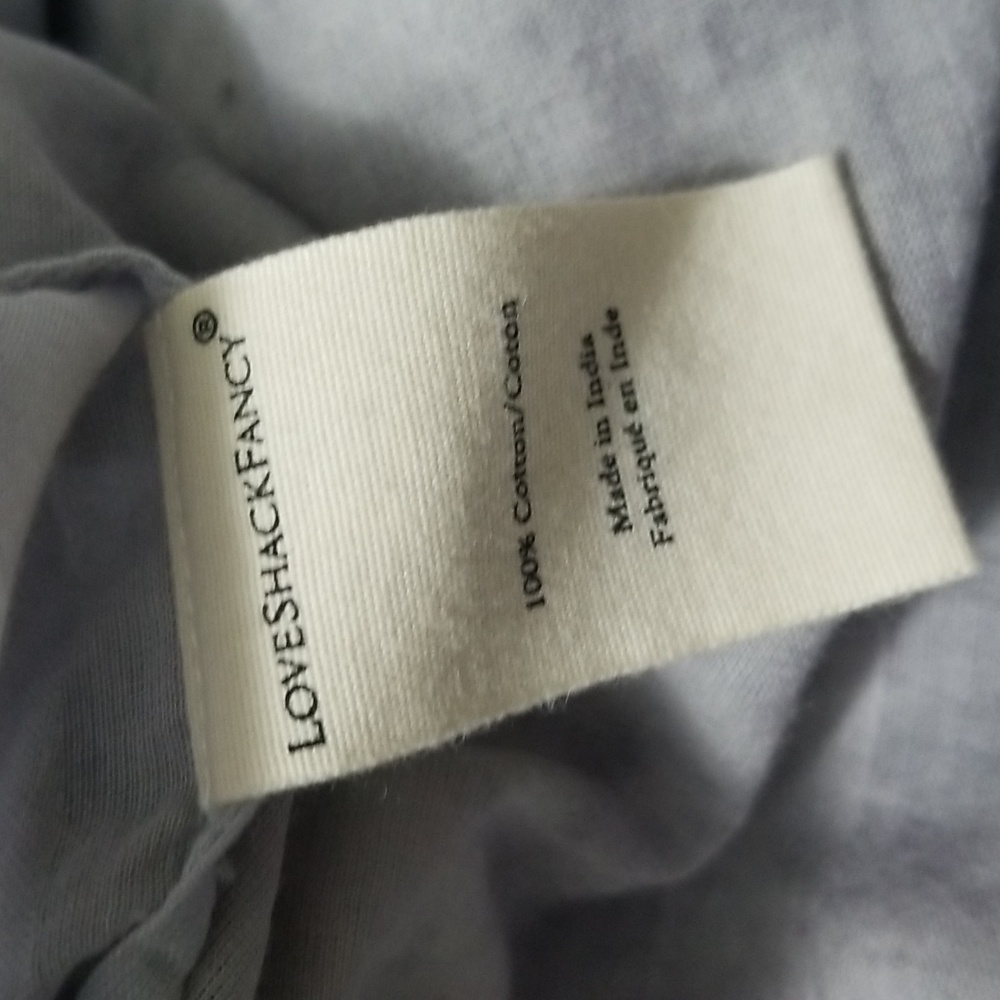LoveShackFancy Ronda Top in Washed Denim sz xs NWT - Picture 11 of 12